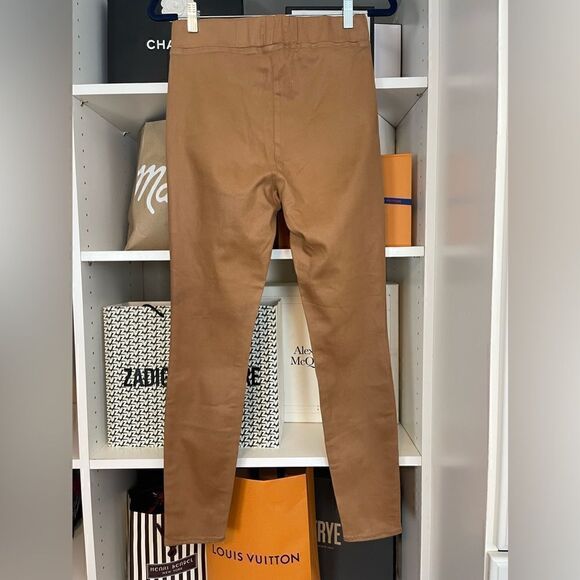 L'AGENCE Rochelle High Rise Coated Pull-On Skinny Jeans Nutmeg. Large - Picture 4 of 10